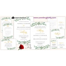 Greenery Wedding Invitation set,Eucalyptus Wedding invitation set, (78) Greenery Wedding Invitation set,Eucalyptus Wedding invitation set, (78)